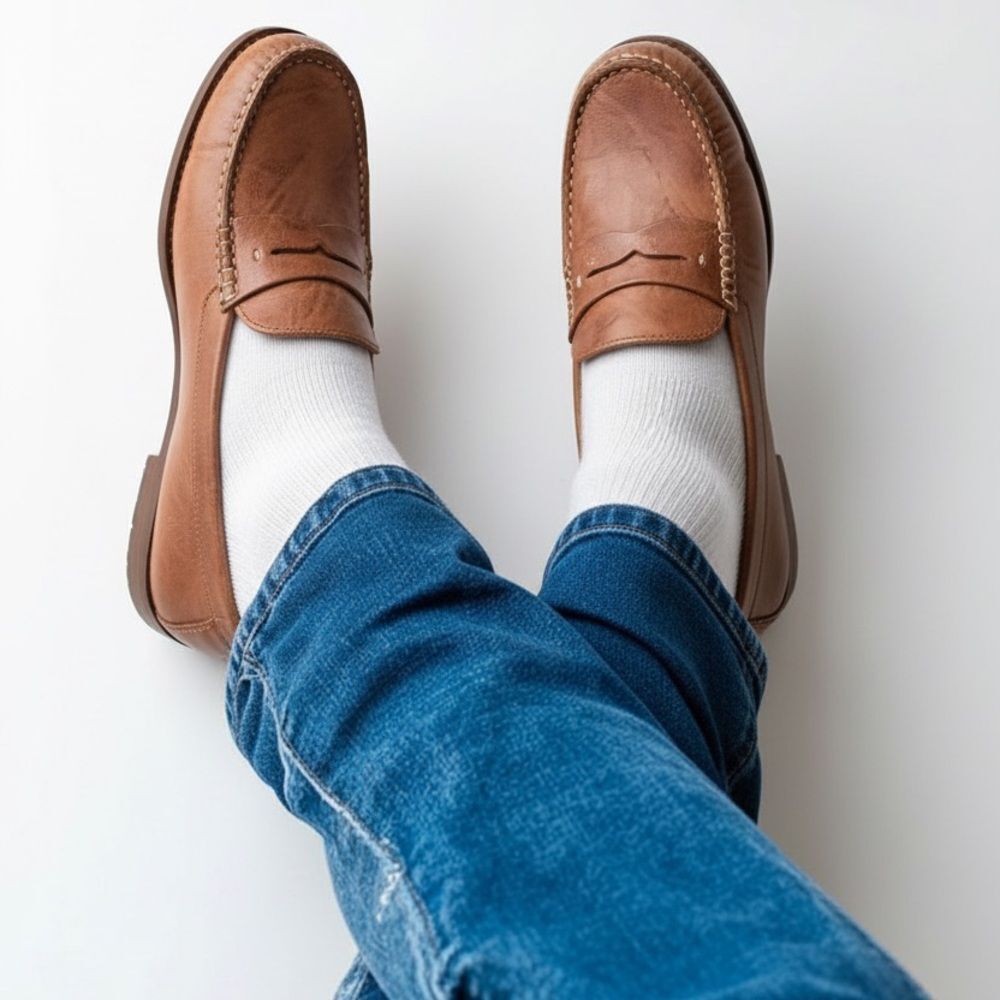 Johnston & Murphy Men's Tan Leather Penny Loafers